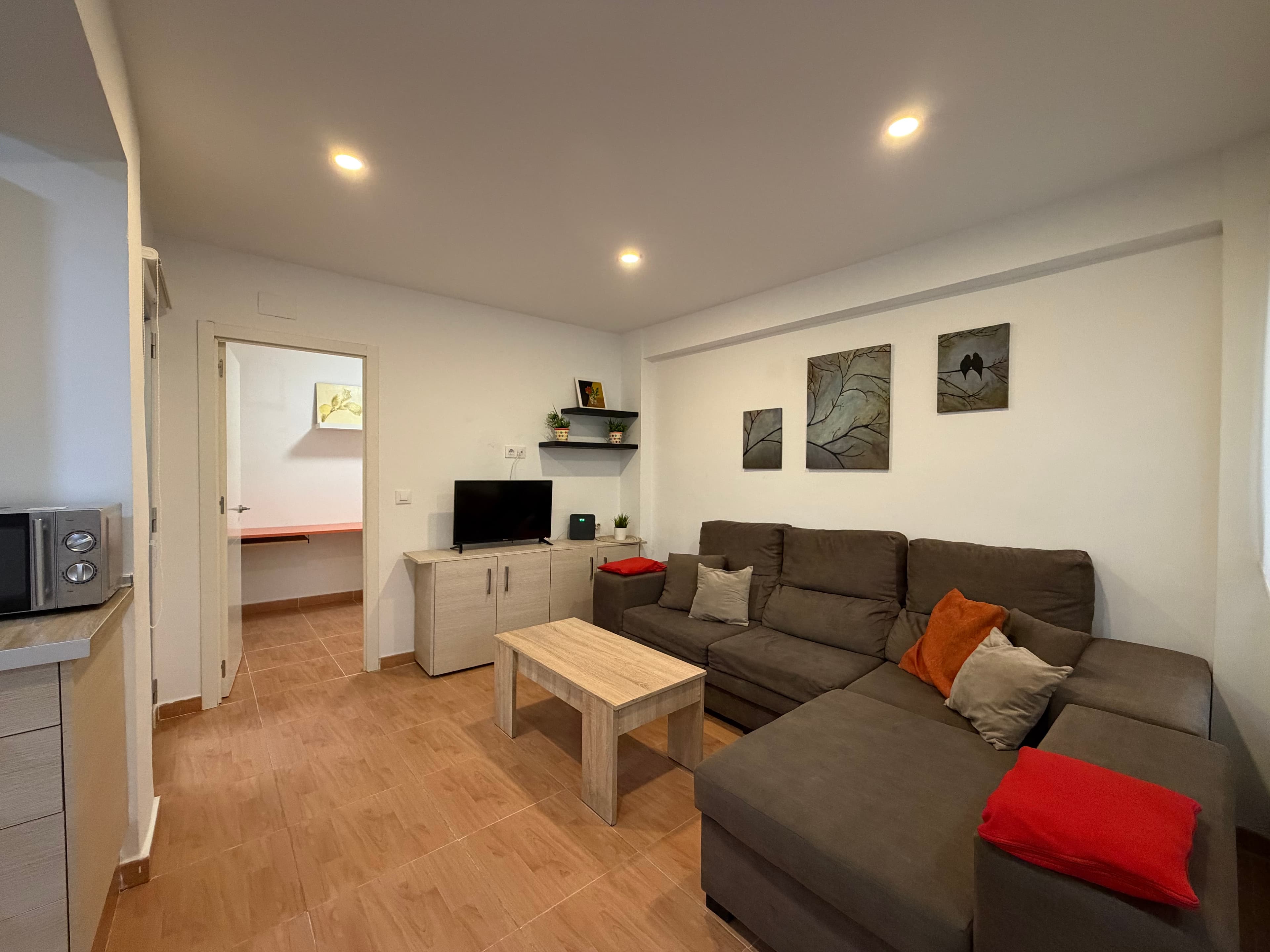 Salón amueblado de piso en Valencia